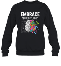 Load image into Gallery viewer, Embrace Neurodiversity Brain ADHD Autism Awareness Crewneck Sweatshirt
