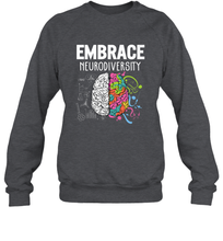 Load image into Gallery viewer, Embrace Neurodiversity Brain ADHD Autism Awareness Crewneck Sweatshirt
