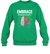 Load image into Gallery viewer, Embrace Neurodiversity Brain ADHD Autism Awareness Crewneck Sweatshirt
