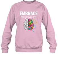 Load image into Gallery viewer, Embrace Neurodiversity Brain ADHD Autism Awareness Crewneck Sweatshirt
