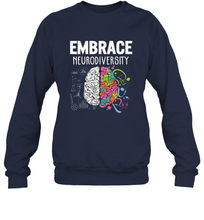 Load image into Gallery viewer, Embrace Neurodiversity Brain ADHD Autism Awareness Crewneck Sweatshirt
