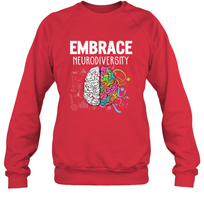 Load image into Gallery viewer, Embrace Neurodiversity Brain ADHD Autism Awareness Crewneck Sweatshirt
