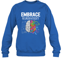 Load image into Gallery viewer, Embrace Neurodiversity Brain ADHD Autism Awareness Crewneck Sweatshirt
