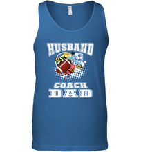 Load image into Gallery viewer, Husband Coach Dad Football Family Sports Team Game Men's Tank Top
