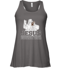 Load image into Gallery viewer, Jesus Drafted My Football Team Fantasy Football Draft Day Women's Racerback Tank
