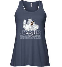 Load image into Gallery viewer, Jesus Drafted My Football Team Fantasy Football Draft Day Women's Racerback Tank
