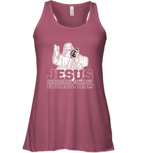 Load image into Gallery viewer, Jesus Drafted My Football Team Fantasy Football Draft Day Women's Racerback Tank
