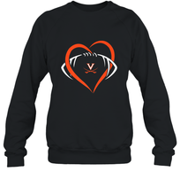 Load image into Gallery viewer, Virginia Cavaliers Large Heart  Football  Team Crewneck Sweatshirt
