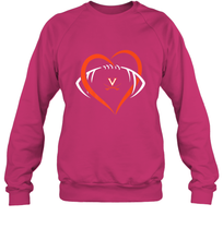 Load image into Gallery viewer, Virginia Cavaliers Large Heart  Football  Team Crewneck Sweatshirt
