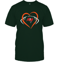 Load image into Gallery viewer, NFL Tampa Bay Buccaneers Heart Love Football Men's T-Shirt
