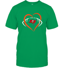 Load image into Gallery viewer, NFL Tampa Bay Buccaneers Heart Love Football Men's T-Shirt
