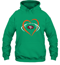 Load image into Gallery viewer, NFL San Francisco Heart Love Football Hooded Sweatshirt
