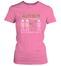 Load image into Gallery viewer, Autism it's a different ability Funny Dabbing skeleton Gift Women's T-Shirt
