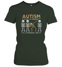 Load image into Gallery viewer, Autism it's a different ability Funny Dabbing skeleton Gift Women's T-Shirt
