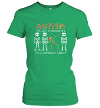 Load image into Gallery viewer, Autism it's a different ability Funny Dabbing skeleton Gift Women's T-Shirt
