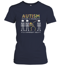 Load image into Gallery viewer, Autism it's a different ability Funny Dabbing skeleton Gift Women's T-Shirt
