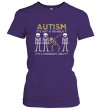 Load image into Gallery viewer, Autism it's a different ability Funny Dabbing skeleton Gift Women's T-Shirt
