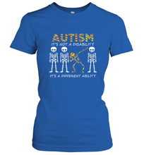 Load image into Gallery viewer, Autism it's a different ability Funny Dabbing skeleton Gift Women's T-Shirt
