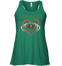 Load image into Gallery viewer, NFL Tampa Bay Buccaneers Heart Love Football Women's Racerback Tank
