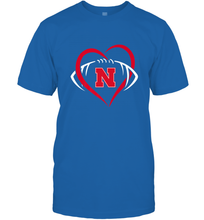 Load image into Gallery viewer, Nebraska Cornhuskers Large Heart  Football  Team Premium Men's T-Shirt
