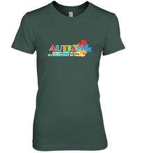 Load image into Gallery viewer, Autism doesn't end in April, its everyday of the year Autism Awareness Shirt Women's Premium T-Shirt
