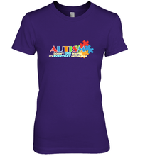 Load image into Gallery viewer, Autism doesn't end in April, its everyday of the year Autism Awareness Shirt Women's Premium T-Shirt
