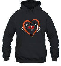 Load image into Gallery viewer, NFL Tampa Bay Buccaneers Heart Love Football Hooded Sweatshirt
