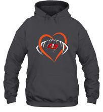 Load image into Gallery viewer, NFL Tampa Bay Buccaneers Heart Love Football Hooded Sweatshirt
