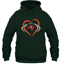 Load image into Gallery viewer, NFL Tampa Bay Buccaneers Heart Love Football Hooded Sweatshirt
