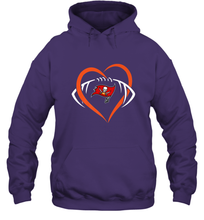 Load image into Gallery viewer, NFL Tampa Bay Buccaneers Heart Love Football Hooded Sweatshirt
