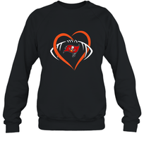 Load image into Gallery viewer, NFL Tampa Bay Buccaneers Heart Love Football Crewneck Sweatshirt
