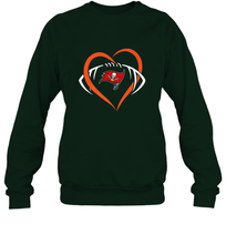 Load image into Gallery viewer, NFL Tampa Bay Buccaneers Heart Love Football Crewneck Sweatshirt
