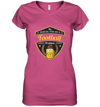 Load image into Gallery viewer, My Drinking Team has a Football Women's V-Neck T-Shirt

