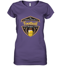 Load image into Gallery viewer, My Drinking Team has a Football Women's V-Neck T-Shirt
