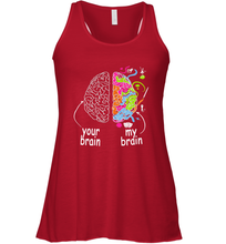 Load image into Gallery viewer, Neurodiversity brain Gift idea for Dyslexia ADHD Autism ASD Women's Racerback Tank
