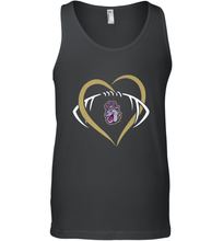 Load image into Gallery viewer, James Madison Dukes Large Heart  Football  Team Men's Tank Top
