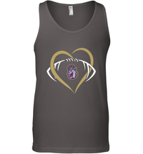 Load image into Gallery viewer, James Madison Dukes Large Heart  Football  Team Men's Tank Top
