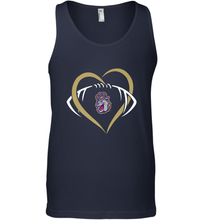 Load image into Gallery viewer, James Madison Dukes Large Heart  Football  Team Men's Tank Top
