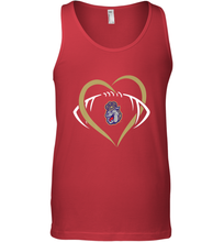 Load image into Gallery viewer, James Madison Dukes Large Heart  Football  Team Men's Tank Top
