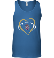 Load image into Gallery viewer, James Madison Dukes Large Heart  Football  Team Men's Tank Top
