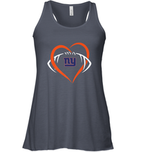 Load image into Gallery viewer, NFL New York Giants Heart Love Football Women's Racerback Tank
