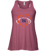 Load image into Gallery viewer, NFL New York Giants Heart Love Football Women's Racerback Tank
