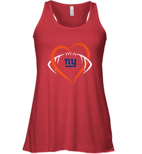 Load image into Gallery viewer, NFL New York Giants Heart Love Football Women's Racerback Tank
