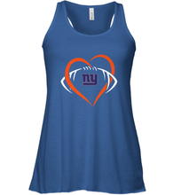 Load image into Gallery viewer, NFL New York Giants Heart Love Football Women's Racerback Tank
