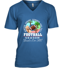 Load image into Gallery viewer, Funny Football Season Year Round Gift for Coach and Team Men's V-Neck
