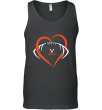 Load image into Gallery viewer, Virginia Cavaliers Large Heart  Football  Team Men's Tank Top
