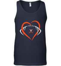 Load image into Gallery viewer, Virginia Cavaliers Large Heart  Football  Team Men's Tank Top

