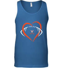 Load image into Gallery viewer, Virginia Cavaliers Large Heart  Football  Team Men's Tank Top
