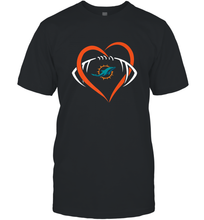 Load image into Gallery viewer, NFL Miami Dolphins Heart Love Football Men's T-Shirt
