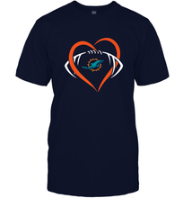 Load image into Gallery viewer, NFL Miami Dolphins Heart Love Football Men's T-Shirt

